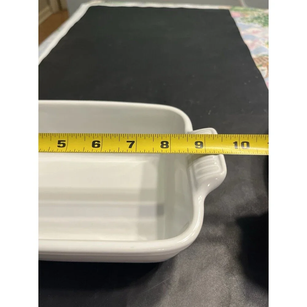 LE CREUSET Stoneware Rectangular & Oval Baking Dish Cotton White New